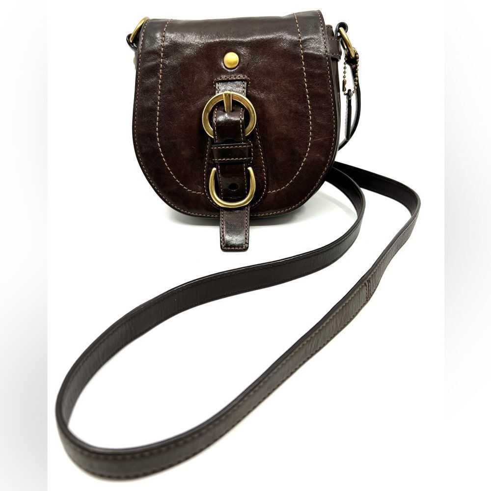 Coach Mini Garcia Crossbody or Shoulder Bag Y2K Dark Brown Leather
